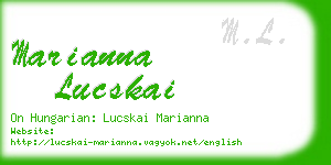 marianna lucskai business card